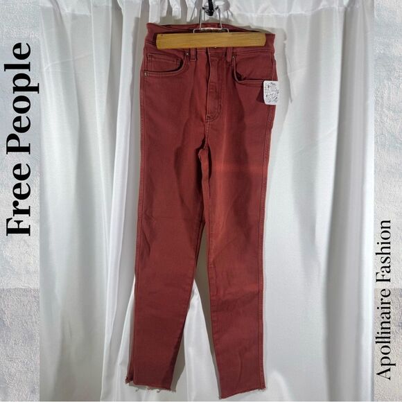 Free People Terracotta Skinny Jeans Size 26 NWT - Picture 1 of 6